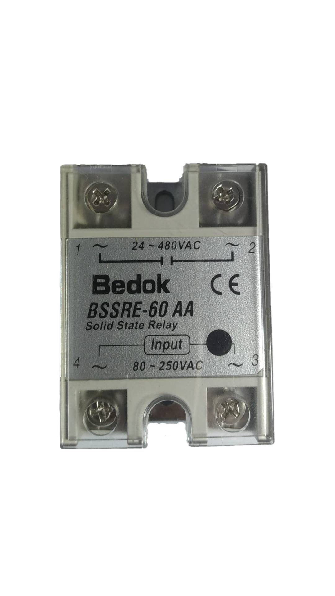 BSSRE-60AA BEDOK 80-250VAC Tetikleme,24-380VAC Çıkış Voltajı,60A Monofaze SOLİD STATE RELAY(SSR Röle)