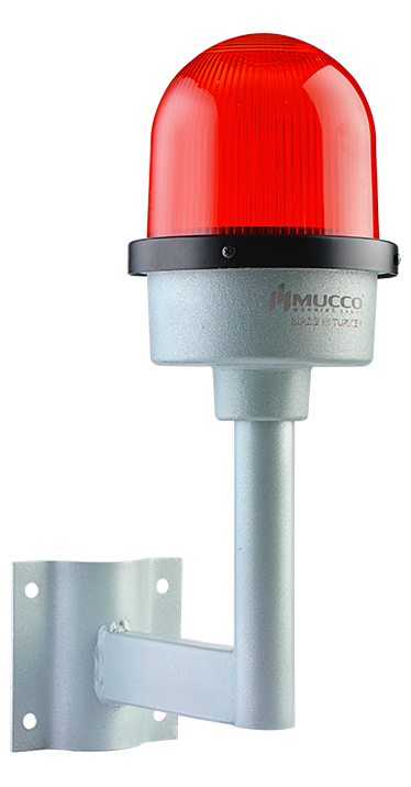 SNT-U125-D1-24 TEK KOLLU METAL UÇAK İKAZ LAMBASI 24V/DC
