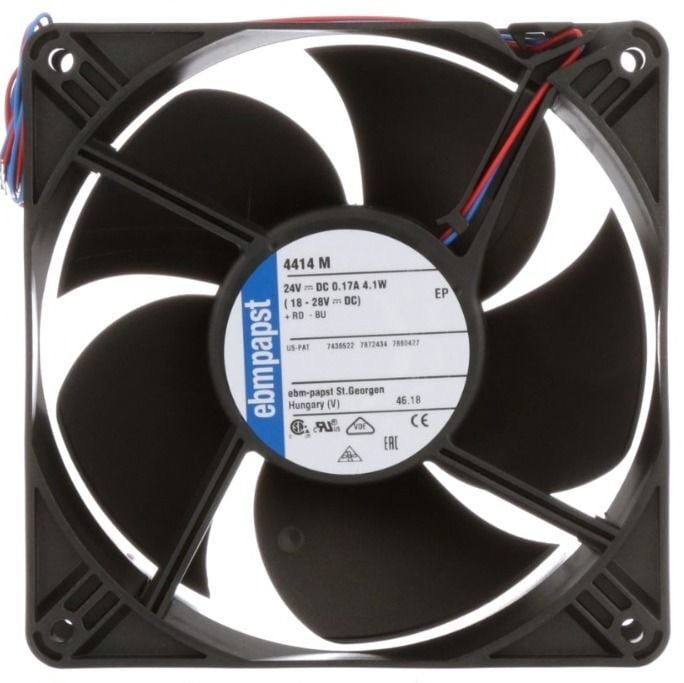 4414M DC Aksiyel Fan/ 120X120X38mm Plastik Kare Fan/Rulmanlı 24V DC EBM PAPST |