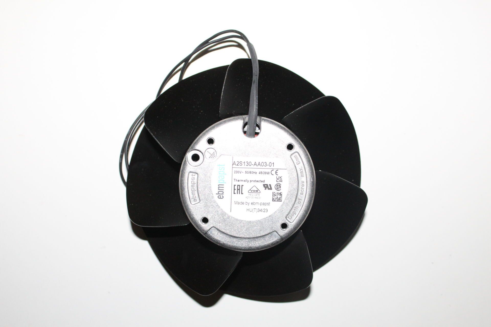 Ebmpapst A2S130-AA03-01 AC Soğutma Fanı 230V AC (50/60 Hz) 130 mm - Bilyalı Rulmanlı