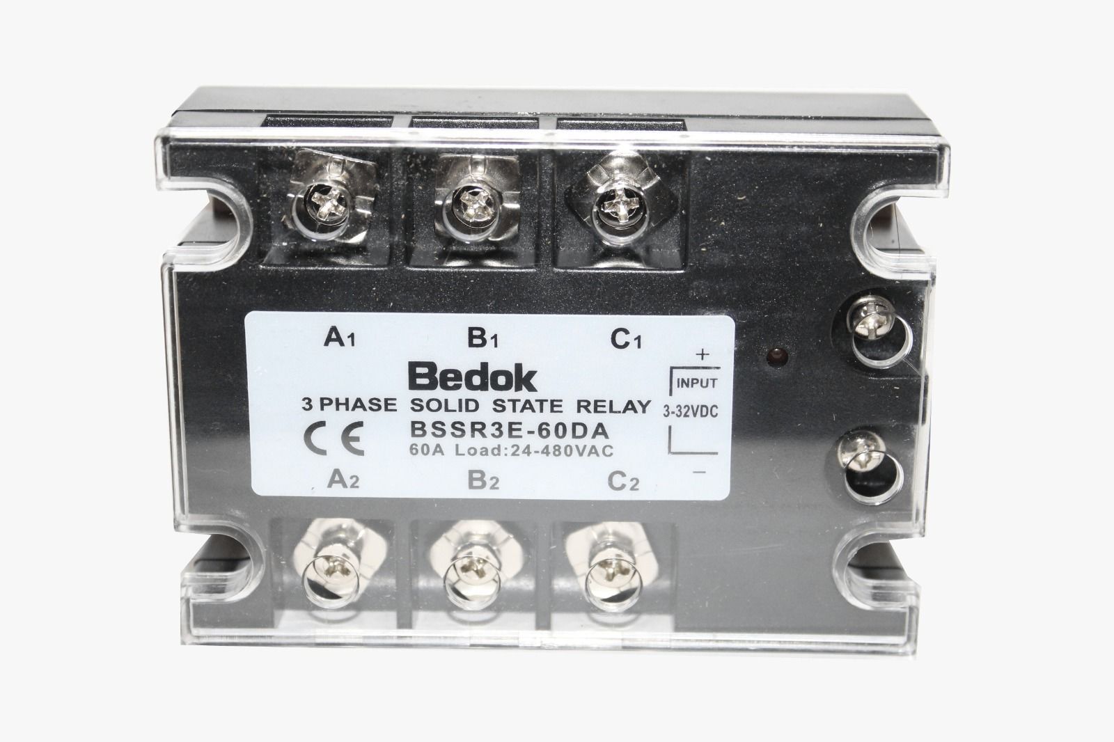 BSSR3E-60DA BEDOK 3-32VDC Tetikleme,24-480VAC Çıkış Voltajı,60A Trifaze SOLİD STATE RELAY(SSR Röle)