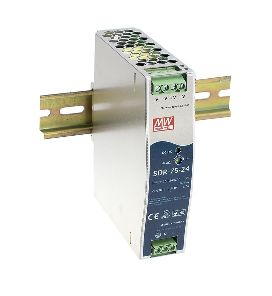 SDR-75-24  24Vdc 3.2Amp DIN Rail
