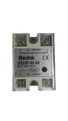 BSSRE-60AA BEDOK 80-250VAC Tetikleme,24-380VAC Çıkış Voltajı,60A Monofaze SOLİD STATE RELAY(SSR Röle)