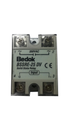 BSSRE-25DV BEDOK DC30-250MA Kontrol Girişi,175-250VAC Çıkış Voltajı,25A Monofaze VOLTAJ REGÜLATÖRÜ İÇİN SSR RÖLE