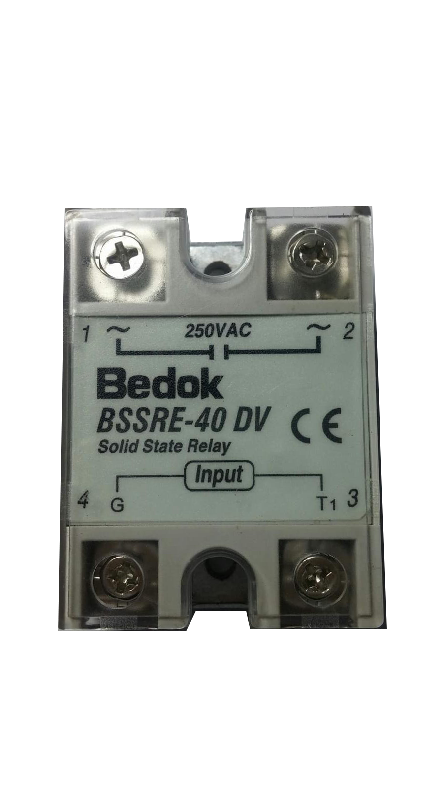 BSSRE-40DV BEDOK DC30-250MA Kontrol Girişi,175-250VAC Çıkış Voltajı,40A Monofaze VOLTAJ REGÜLATÖRÜ İÇİN SSR RÖLE