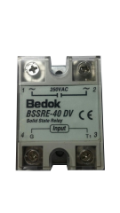 BSSRE-40DV BEDOK DC30-250MA Kontrol Girişi,175-250VAC Çıkış Voltajı,40A Monofaze VOLTAJ REGÜLATÖRÜ İÇİN SSR RÖLE
