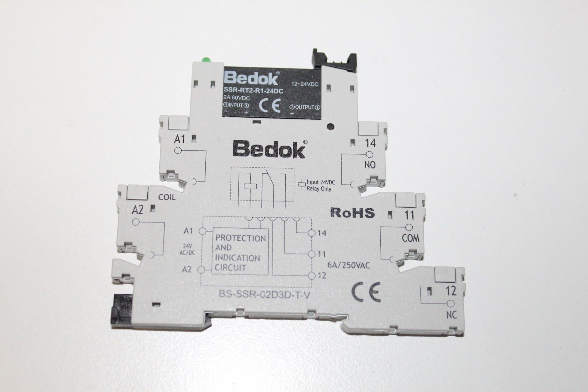 BS-SSR-02D3D-T-V BEDOK SLİM SSR RÖLE TETİK VOLTAJİ 12-24VDC 2A 60VDC SOLİD STATE RELAY