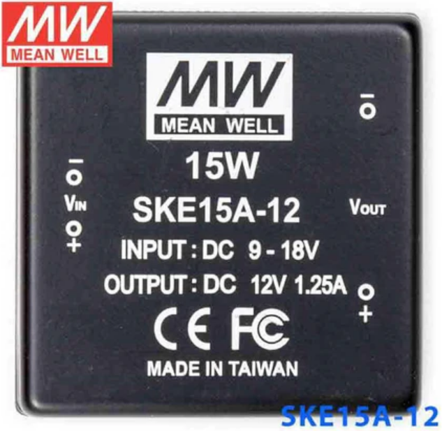 SKE15A-12  09~18Vdc>+12Vdc 1300mA