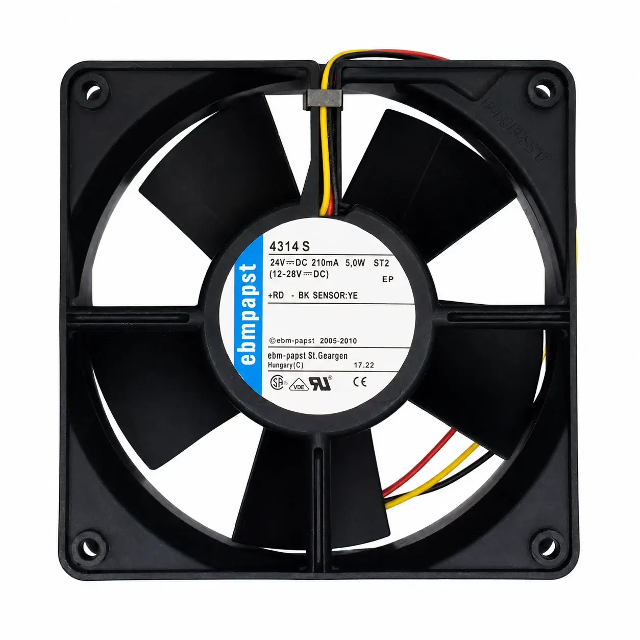 Ebmpapst 4314S DC Aksiyel Fan 24V 119x119x32 mm - Kaymalı Yataklı / DC