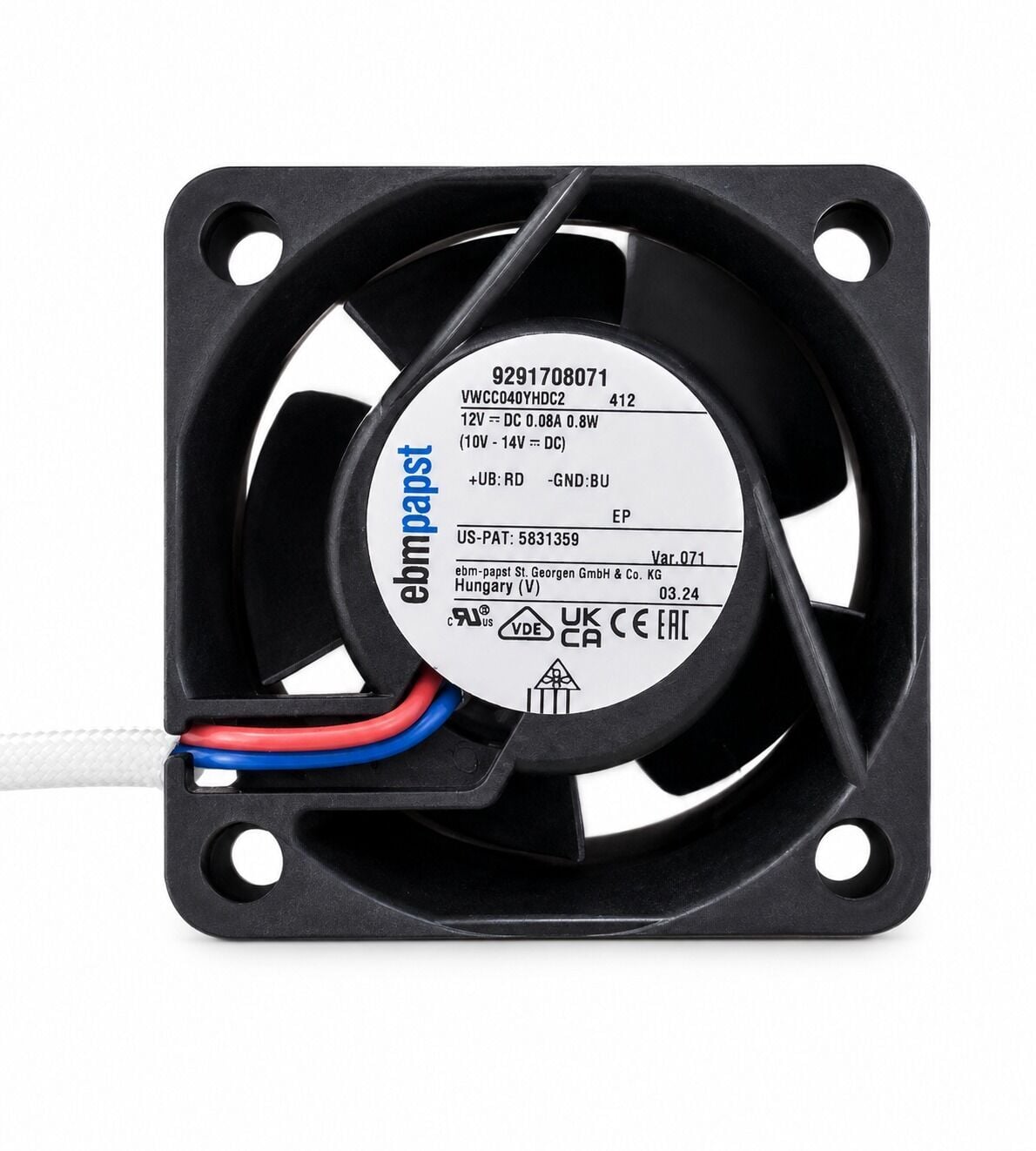 Ebmpapst 412-071 DC Aksiyel Fan 12V 40x40x20 mm - Bilyalı / Kompakt