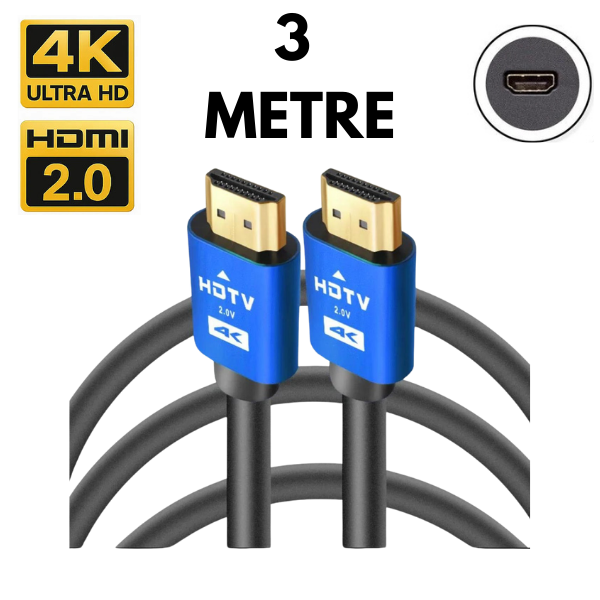 MAS HDMIPRO3 4K Ultra HD HDMI 2.0 Kablo 3 Metre - 60Hz 18Gbps