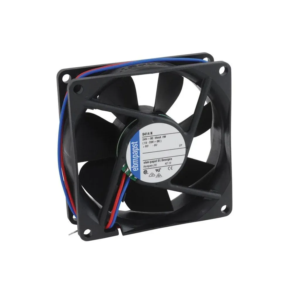 8414N EBMPAPST DC AKSİYEL FAN 80X80X25MM KOMPAKT KARE FAN RULMANLI 24VDC FAN