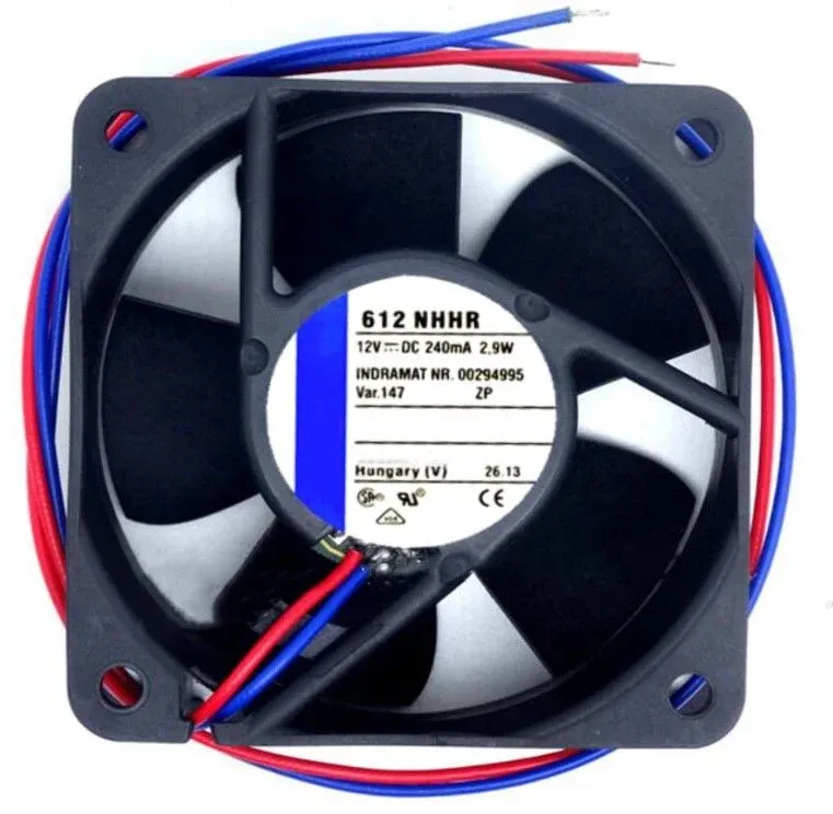 612NHHR EBMPAPST 60x60x25  12V İKİ KABLOLU DC AKSİYEL FAN