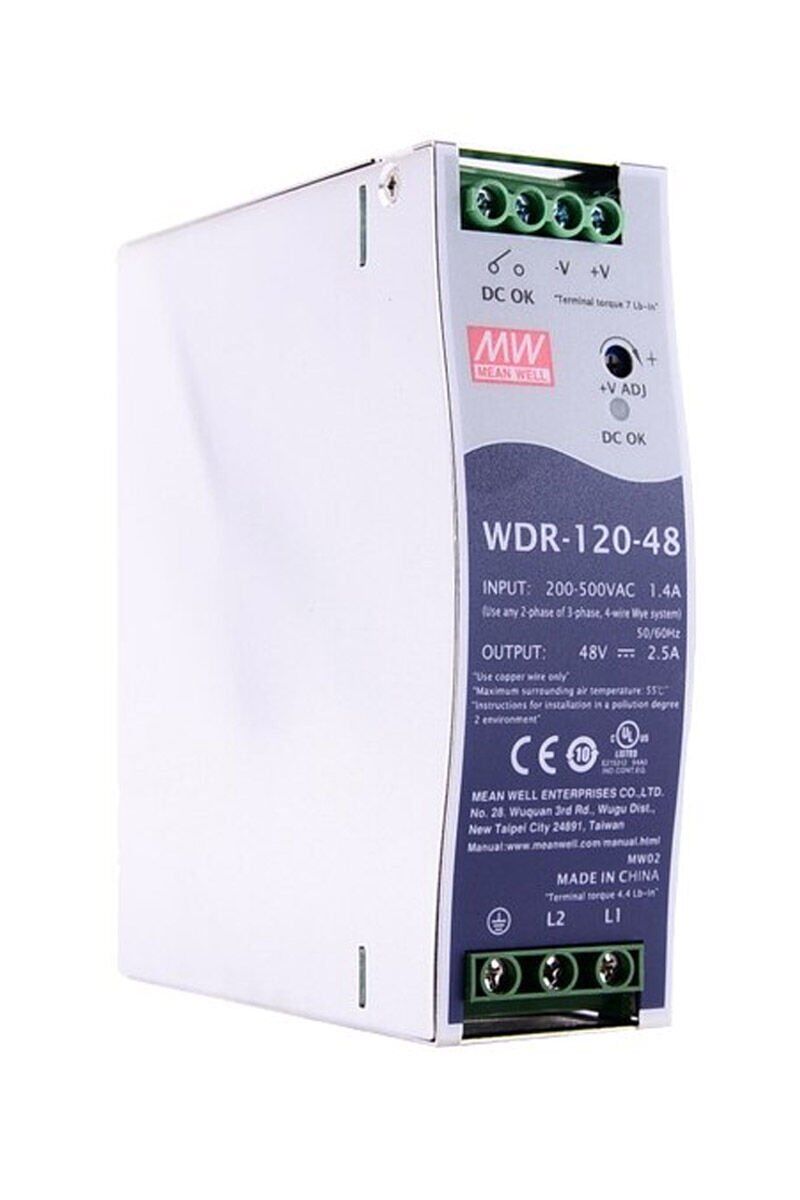 WDR-120-48  48Vdc 2.5A Inp:180~550AC,254~780DC