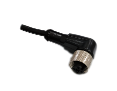 P8E-3RV5  METRİK 8 3 PİN 90° PVC KABLOLU KONNEKTÖR 5 MT