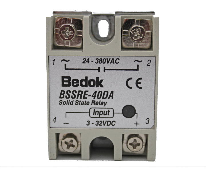 BSSRE-40DA BEDOK 3-32VDC Tetikleme,24-380VAC Çıkış Voltajı,40A Monofaze SOLİD STATE RELAY(SSR Röle)