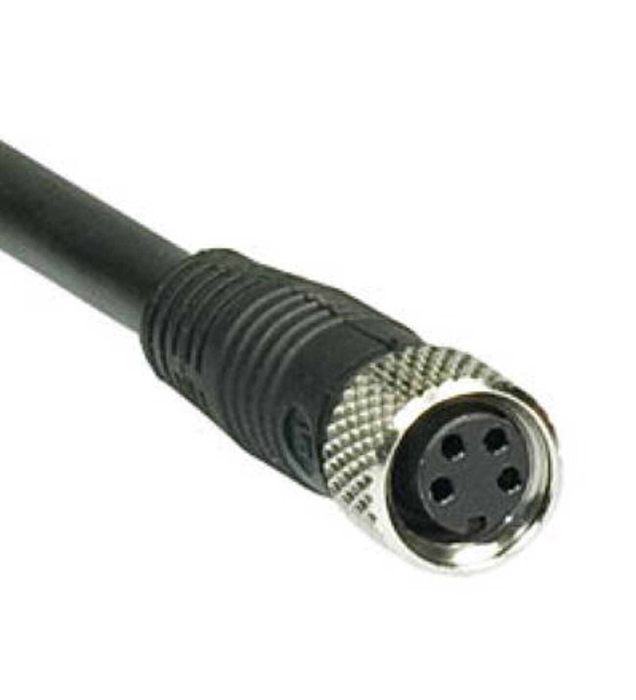P8E-4SV5 METRİK 8 4 PİN DÜZ PVC KABLOLU KONNEKTÖR 5 MT