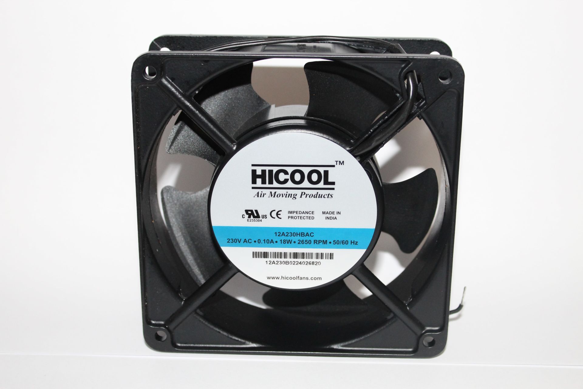 12A230HBAC  AC AKSİYEL FAN/ 120x120x38mm Kare Fan/Rulmanlı  230VAC HİCOOL