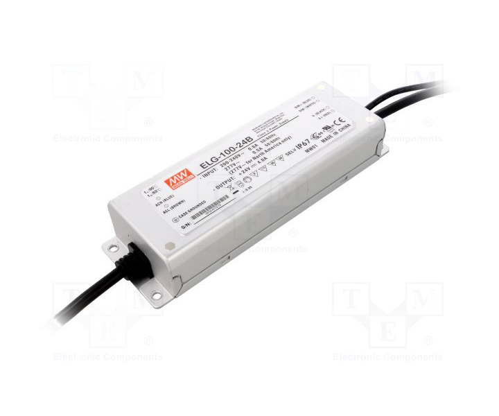 ELG-100-24B  	24Vdc 4,0Amp Dimming  MEANWELL