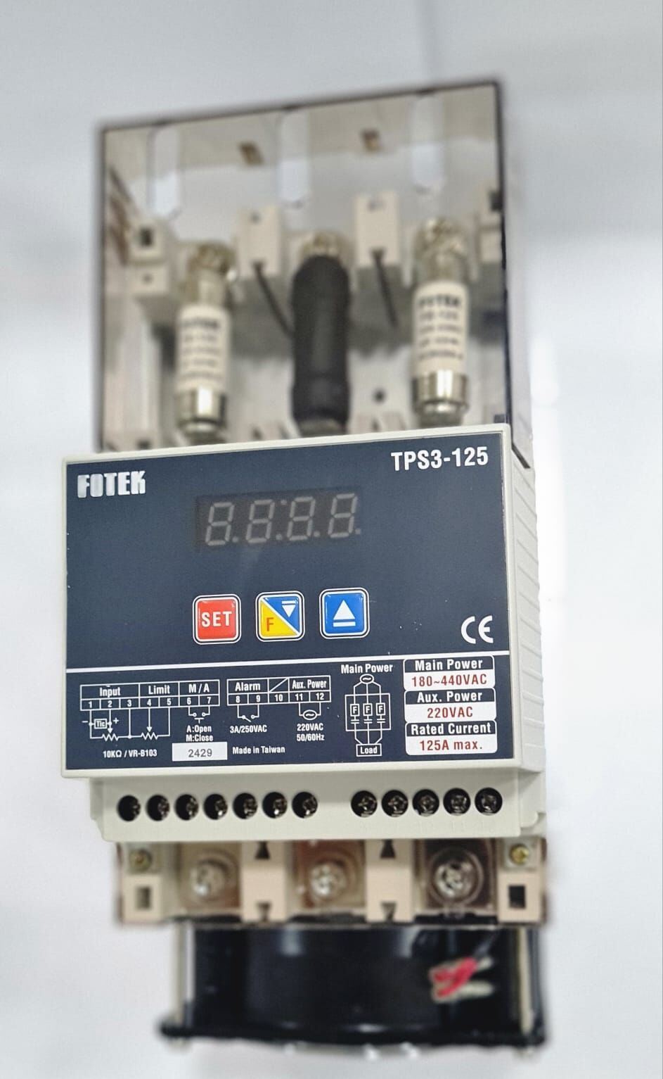 TPS3-125 ÜÇ FAZLI ÜÇ KABLOLU 180~440VAC 50/60Hz 125A SCR