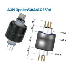 A3HTU 3 Kutuplu 30A Slipring/Model 330 MERCOTAC Muadili