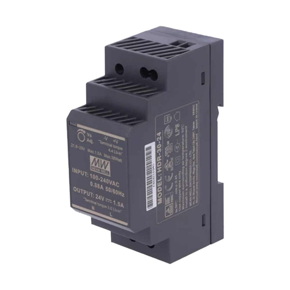 Meanwell HDR-30-24 24Vdc 1.5Amp Ray M. | PHOENIX UNO-PS/1AC/24DC/30W Muadili