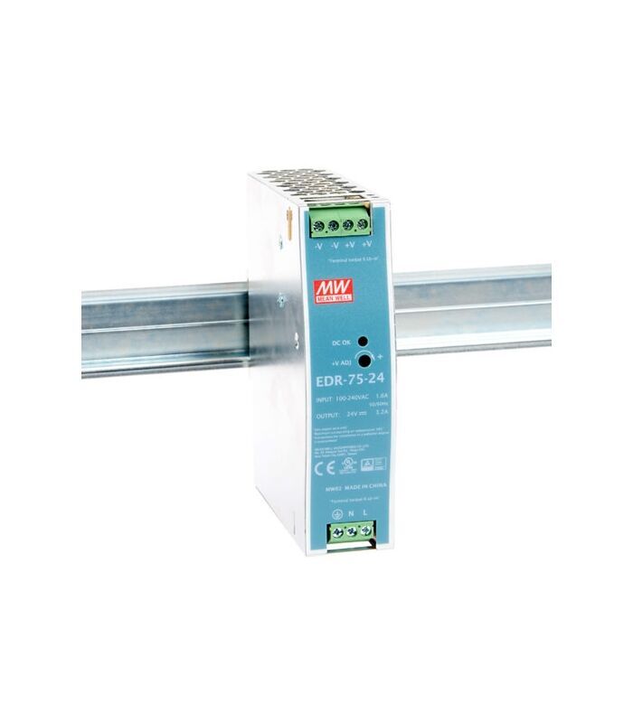 Meanwell EDR-75-24 24Vdc 3.2Amp Ray M.| WEİDMÜLLER PRO ECO 72W 24V 3A Muadili