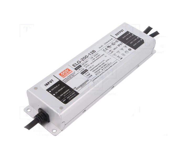 ELG-200-12DA  	12Vdc 16.0Amp DALI Control Dim	  MEANWELL