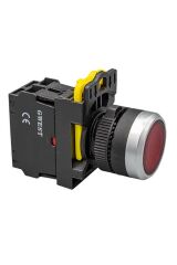 A5-01D-24   KIRMIZI STOP/YAYLI/LEDLİ 24 VDC