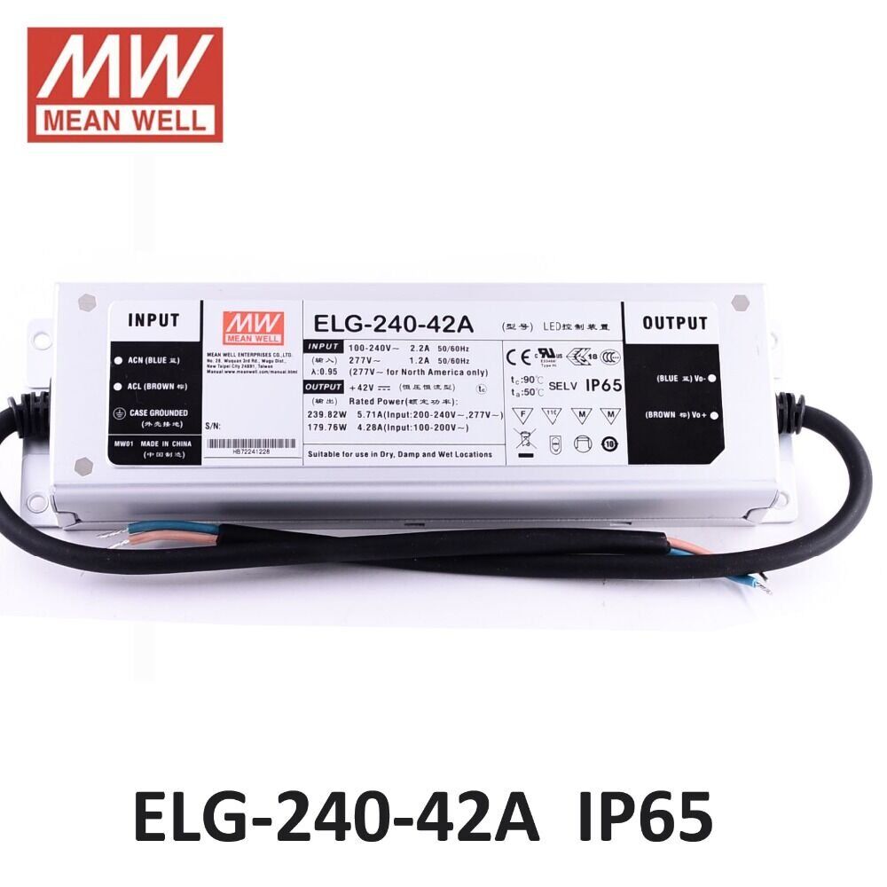 ELG-240-42A  	42Vdc 5.71Amp ADJ	  MEANWELL