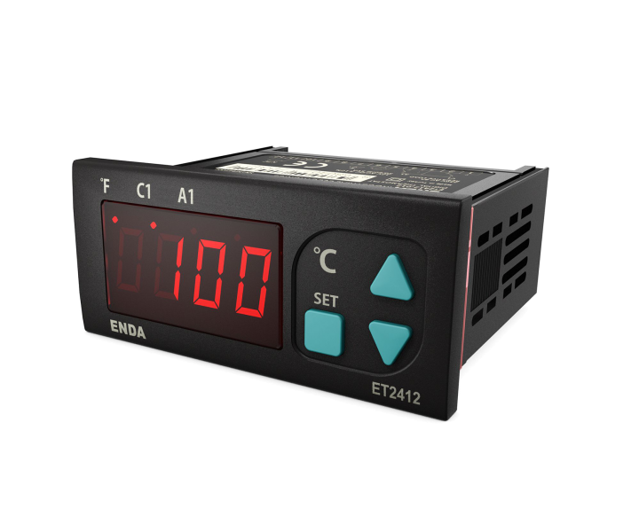 ET2412-230-08  Dijital On-Off Termostat 77x35mm 230V AC +%10 -%20  ENDA | ET2412-230 Muadili