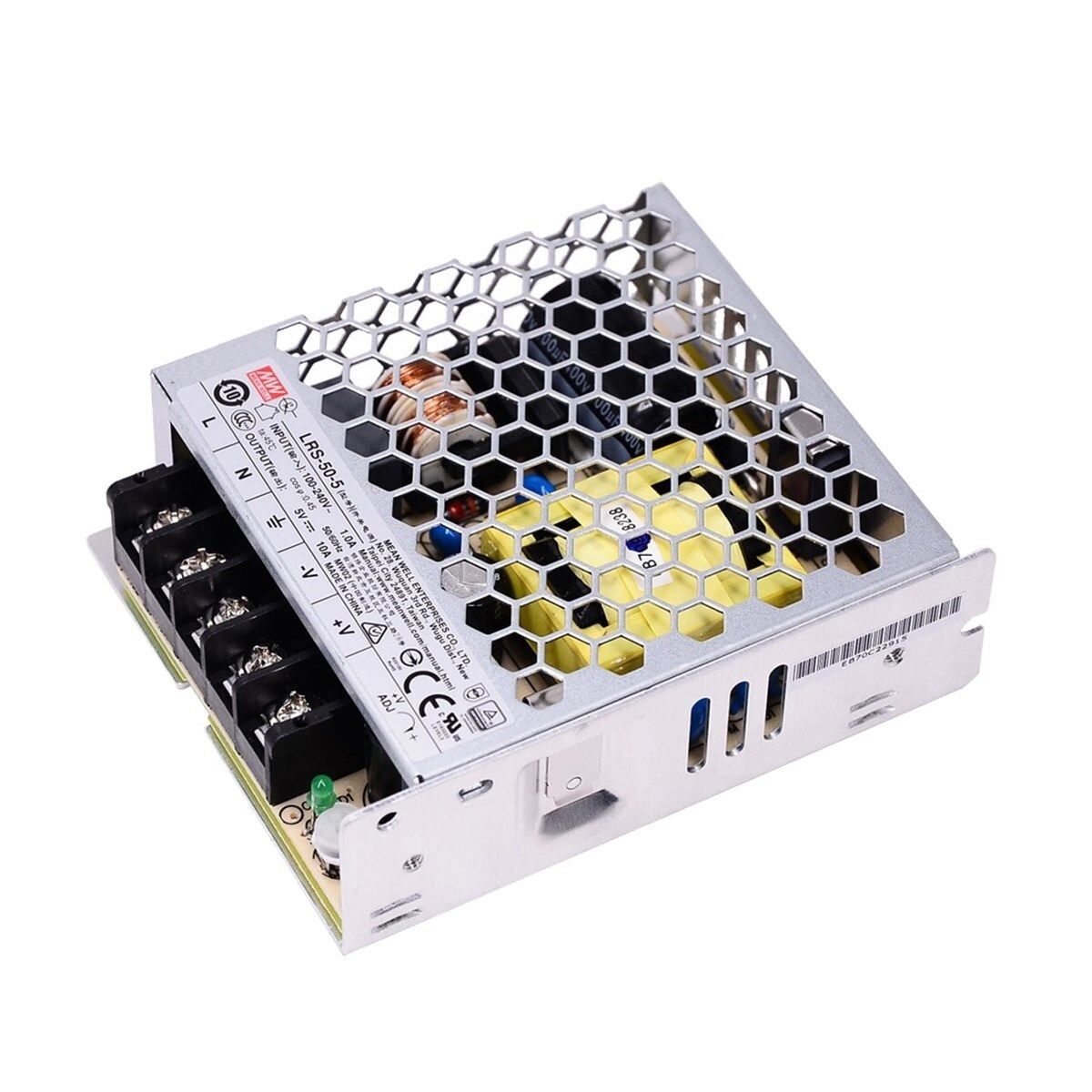 MeanWell LRS-050-05 – 5V 10A Endüstriyel Güç Kaynağı | 50W PSU