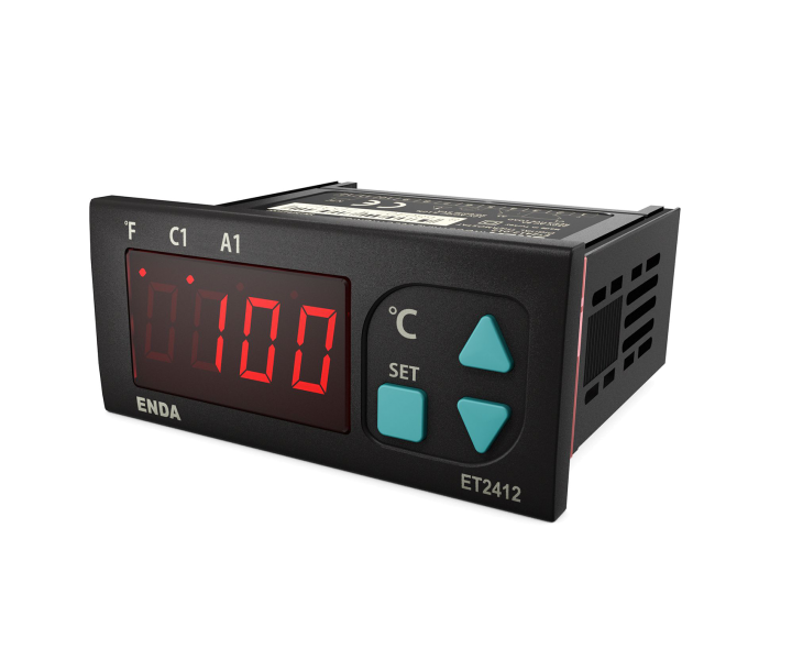 ET2412-230  Dijital On-Off Termostat 77x35mm 230V AC +%10 -%20  ENDA | ET2412-230-08 Muadili