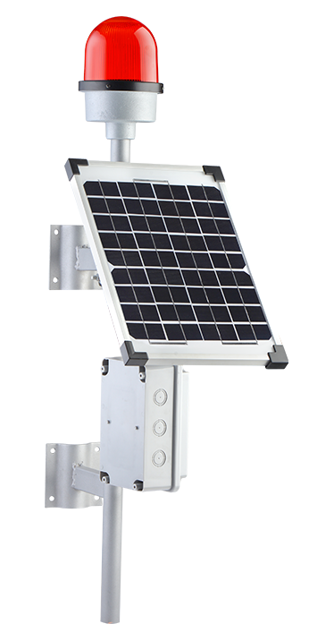 SNT-U125-SL25 20 W SOLAR PANELLİ METAL UÇAK İKAZ LAMBASI GÜNEŞ ENERJİSİ