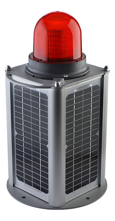 SNT-U125-SLT25 20 W SOLAR PANELLİ METAL UÇAK İKAZ LAMBASI GÜNEŞ ENERJİSİ