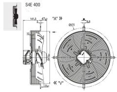 EBMPAPST S4E400-AP02-61 Aksiyel Fan | 400mm 230V ÜFLEMELİ FAN