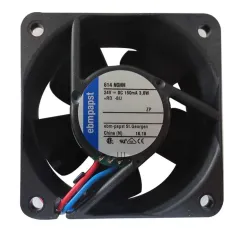 Ebmpapst 614NGHH DC Aksiyel Fan 24V 60x60x25mm 56m³/h 2 Kablolu Bilyalı Yatak
