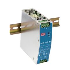 NDR-120-24  	24Vdc 5.0Amp DIN Rail  MEANWELL |