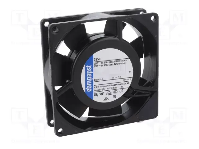 Ebmpapst 3950 Aksiyel Soğutma Fanı 230V AC 92x92x25 mm - Metal Gövdeli