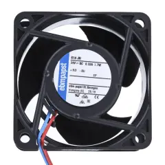 Ebmpapst 614JH Aksiyel Soğutma Fanı 24V DC 60x60x32 mm - Yüksek Basınçlı / Ekstra Derin Gövde