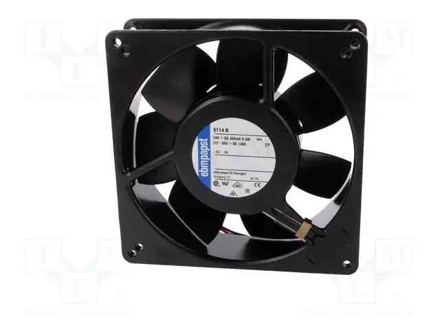 Ebmpapst 5114N Aksiyel Soğutma Fanı 24V DC 135x135x38 mm - Yüksek Debili / Bilyalı Yataklı