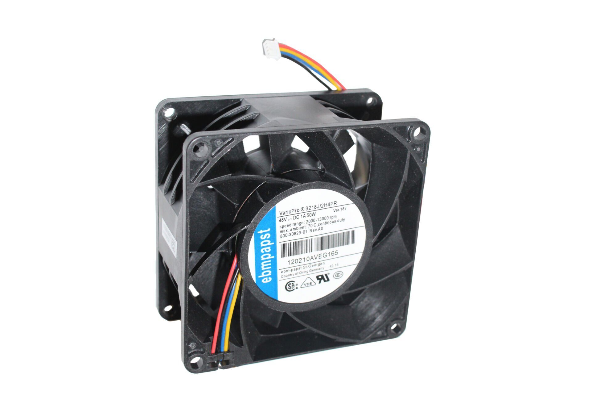 Ebmpapst 3218J/2H4PR Aksiyel Soğutma Fanı 48V DC 92x92x38 mm Hız Kontrollü ve Alarm Sinyalli