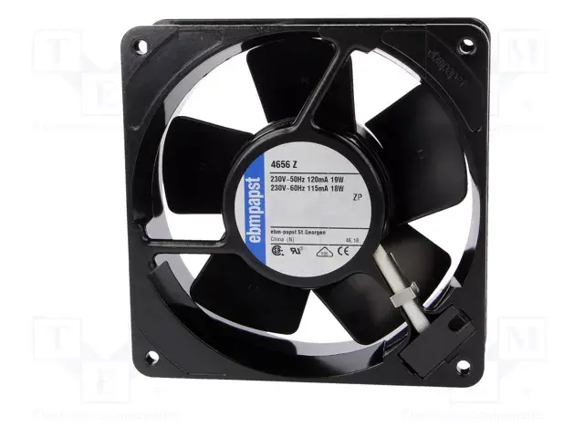 Ebmpapst 4656Z Aksiyel Soğutma Fanı 230V AC 119x119x38 mm - Metal Gövdeli / Bilyalı Yataklı