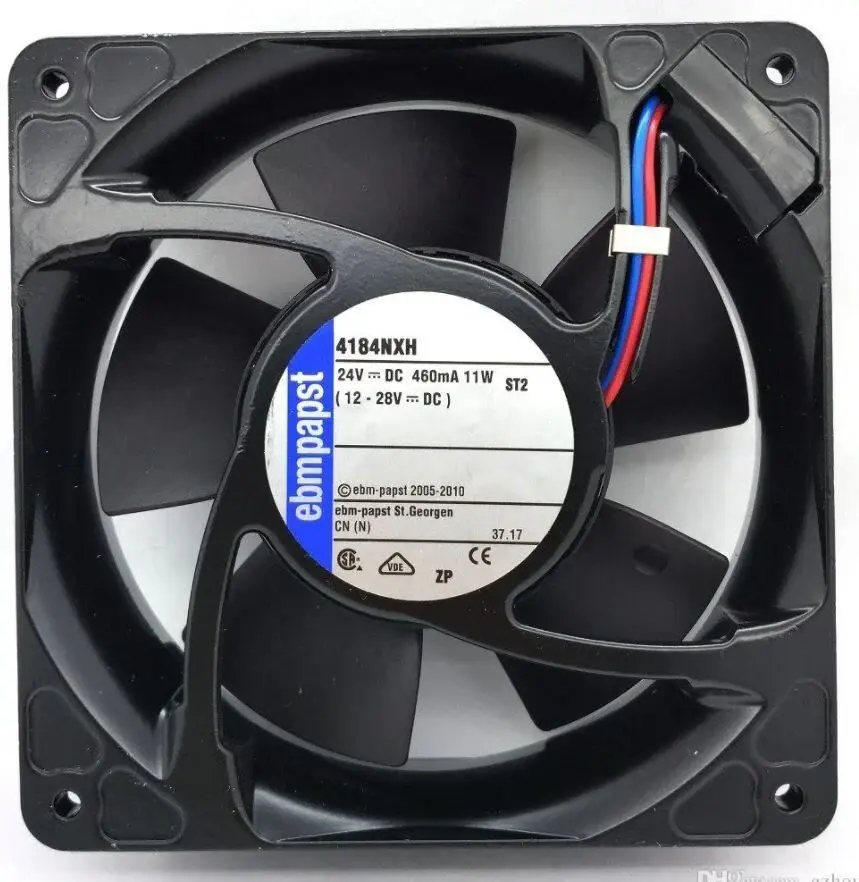 Ebmpapst 4184NX Aksiyel Soğutma Fanı 24V DC 119x119x38 mm - Metal Gövdeli / Bilyalı Yataklı