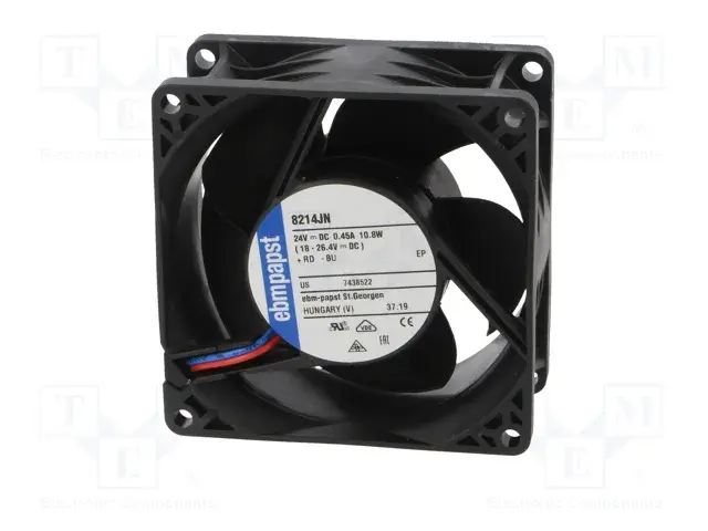 Ebmpapst 8214JN Aksiyel Soğutma Fanı 24V DC 80x80x38 mm - Yüksek Basınçlı / Bilyalı Yataklı