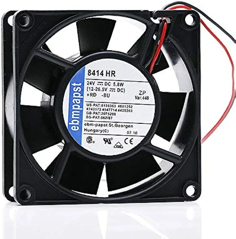 Ebmpapst 8414HR Aksiyel Soğutma Fanı 24V DC 80x80x25 mm - Yüksek Debili / Bilyalı Yataklı