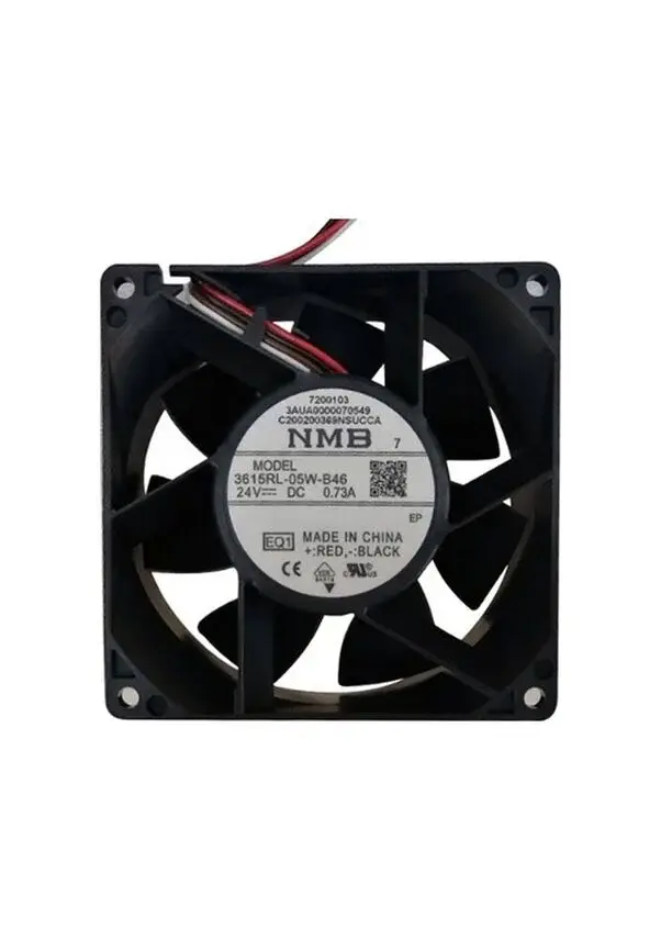 NMB 3615RL-05W-B46 Aksiyel Soğutma Fanı 24V DC 92x92x38 mm - Hız Sinyal Çıkışlı (Speed Signal / Tachometer) / Bilyalı Yataklı