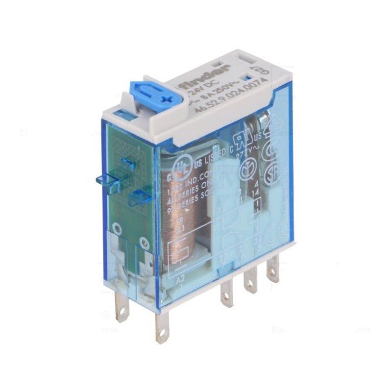 (F.46.52.9.024.0074) SOKET TİPİ AgNi 2 CO 8A 24VDC MERK KİLİT+ GÖS+LED