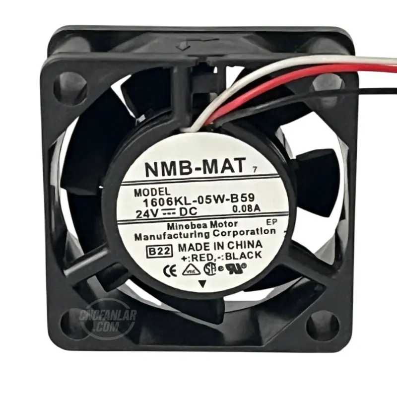 NMB 1606KL-05W-B59 Aksiyel Soğutma Fanı 24V DC 40x40x15 mm - Kilitli Rulman Alarm Çıkışlı