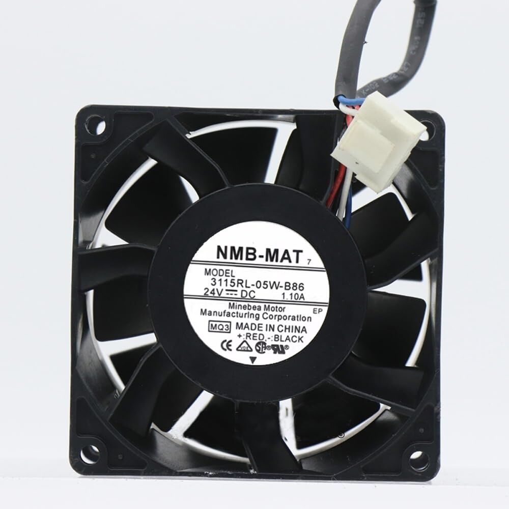 NMB 3115RL-05W-B86 Aksiyel Soğutma Fanı 24V DC 80x80x38 mm - Hız Sinyal Çıkışlı